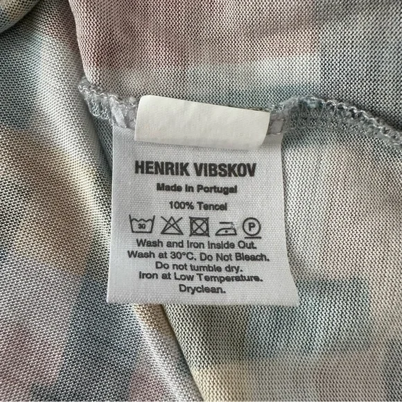 Henrik Vibskov Stone Grabber Tee Womens M/L Multicolor Geometric 100% Tencel - Picture 7 of 9
